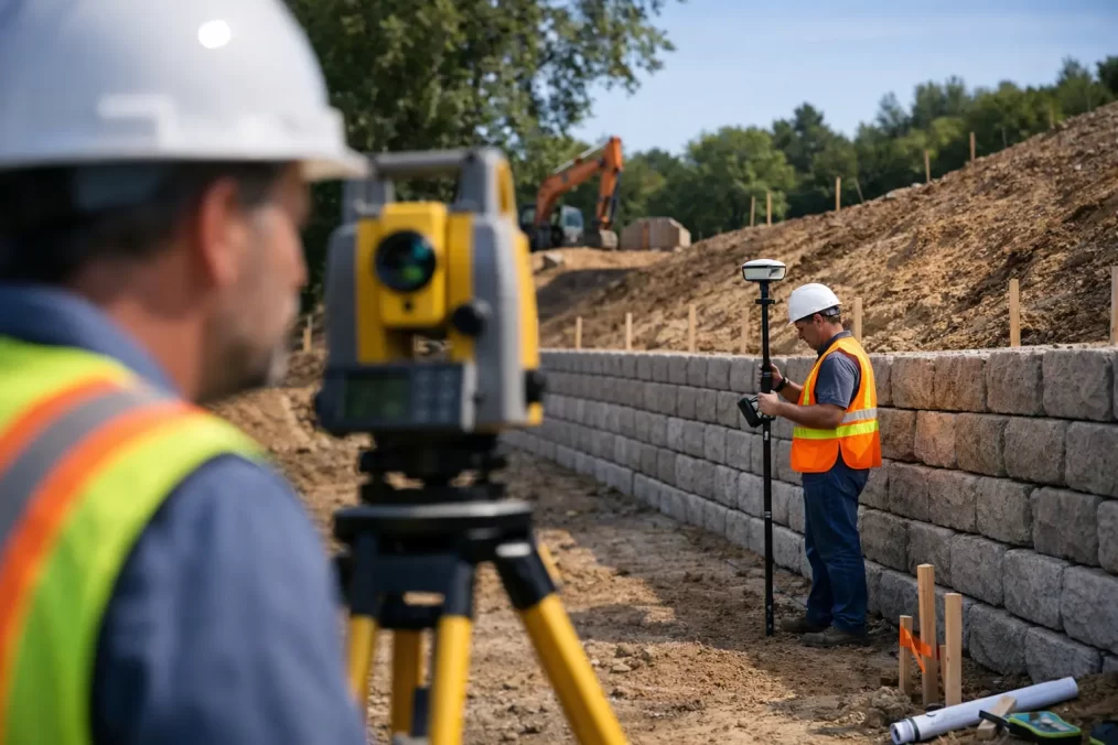 Boundary Survey for Retaining Wall Work